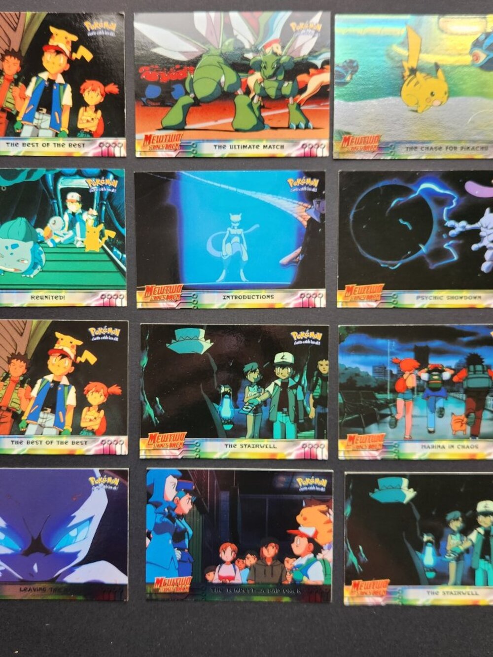 Vintage Pokemon 1999 Topps Movie Card Lot 1st Print Blue Logo Venusaur